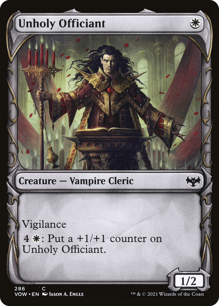 Unholy Officiant (Showcase Fang Frame) [Innistrad: Crimson Vow] Foil