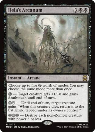 Hela's Arcanum |  Foil (107) [Marvel: Darkhold Destiny]