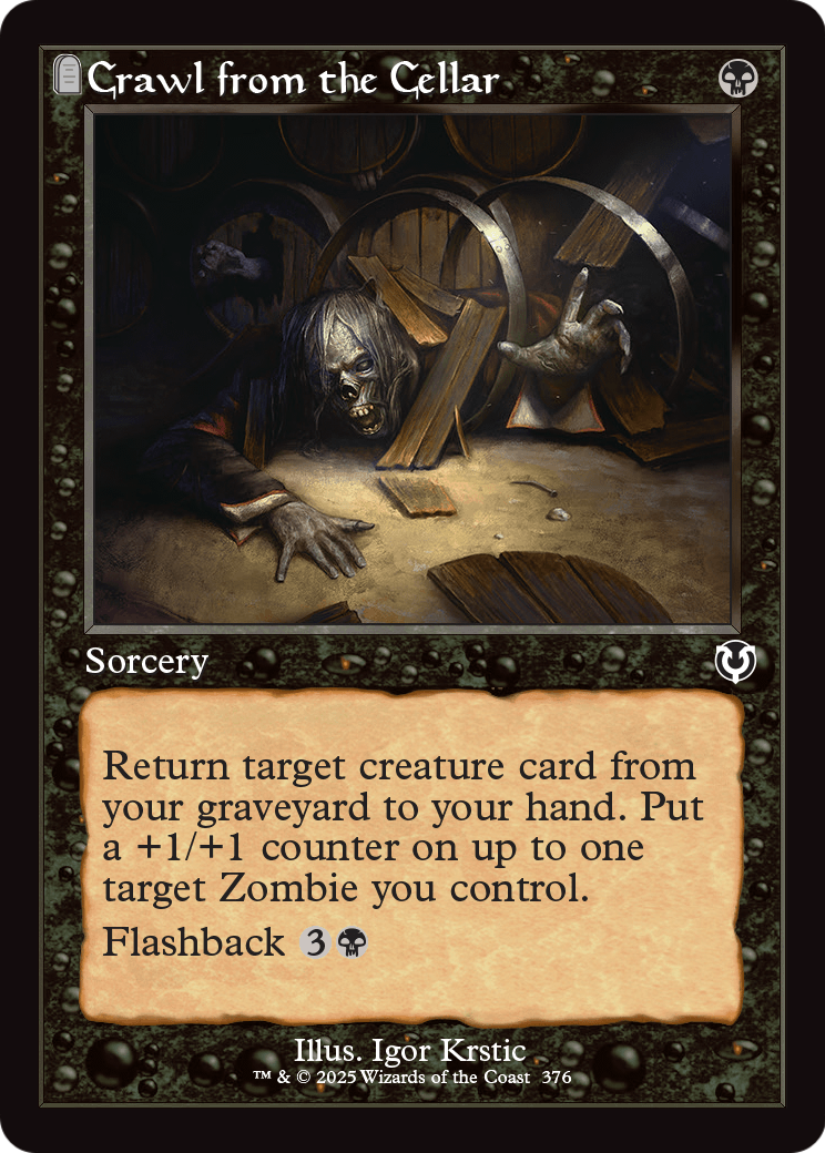 Crawl from the Cellar (Retro Frame) (-376) [Innistrad Remastered]  Foil
