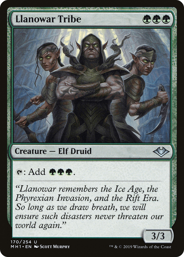 Llanowar Tribe [Modern Horizons] Foil