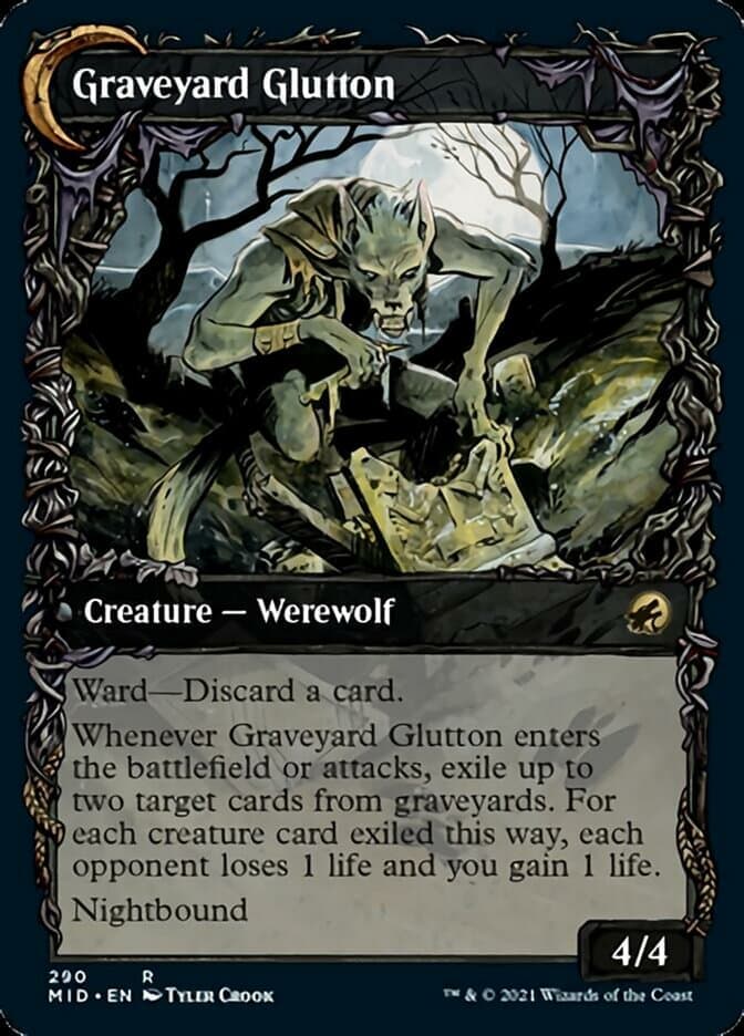 Graveyard Trespasser // Graveyard Glutton (Showcase Equinox) [Innistrad: Midnight Hunt] Foil