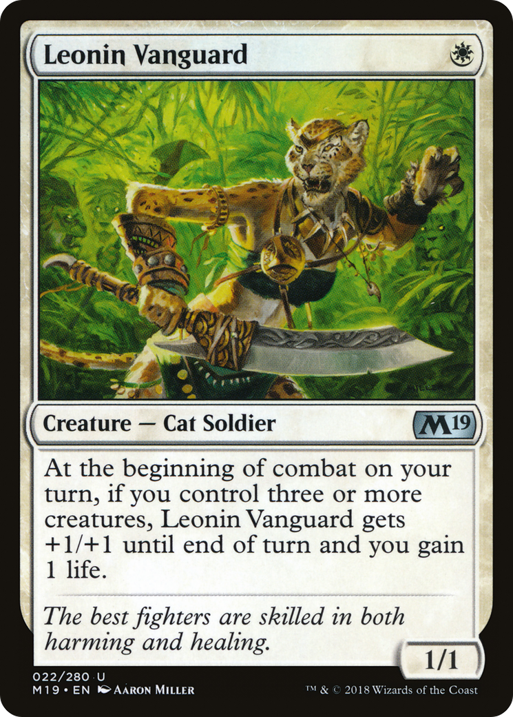 Leonin Vanguard [Core Set 2019] Foil