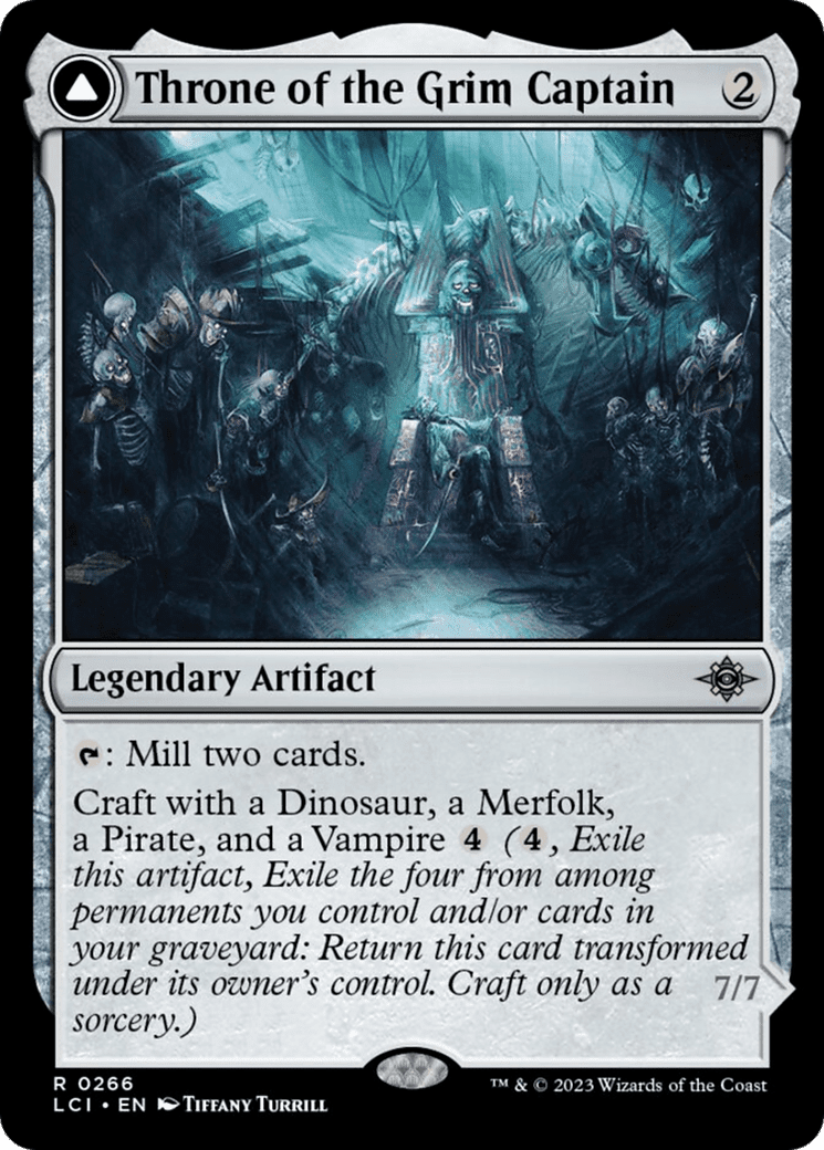 Throne of the Grim Captain // The Grim Captain [The Lost Caverns of Ixalan] Foil