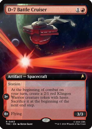 D-7 Battle Cruiser (Extended Art) |  Foil (463) [Star Trek]