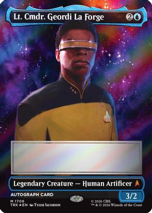 Lt. Cmdr. Geordi La Forge (Borderless) (Signed) |  Foil (1706) [Star Trek]