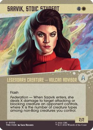 Saavik, Stoic Student (Showcase) (Surge Foil) |  Foil (530) [Star Trek]