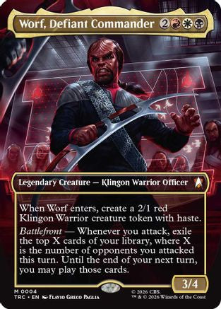 Worf, Defiant Commander (Borderless) |  (004) [Commander: Star Trek]