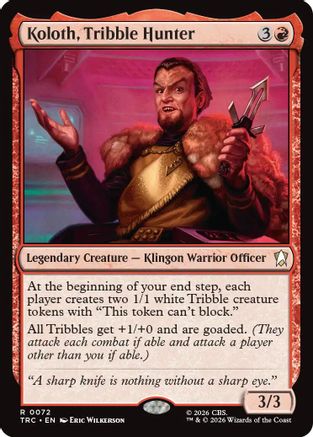 Koloth, Tribble Hunter (Surge Foil) |  Foil (072) [Commander: Star Trek]
