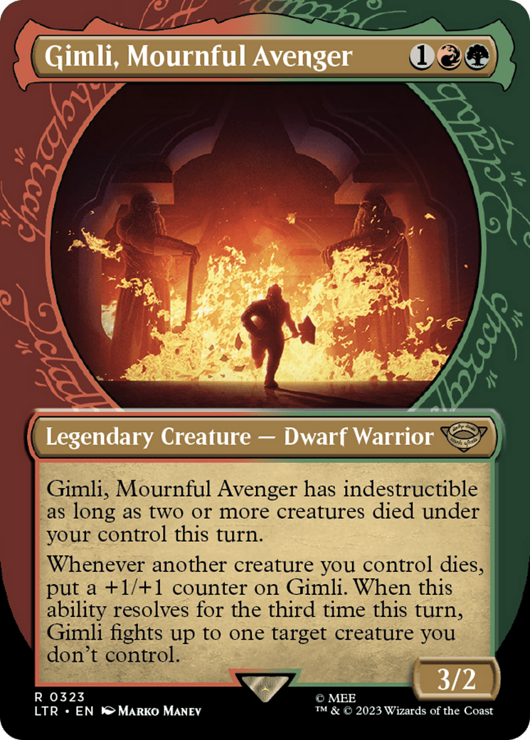 Gimli, Mournful Avenger (Showcase Ring Frame) [The Lord of the Rings: Tales of Middle-Earth] Foil