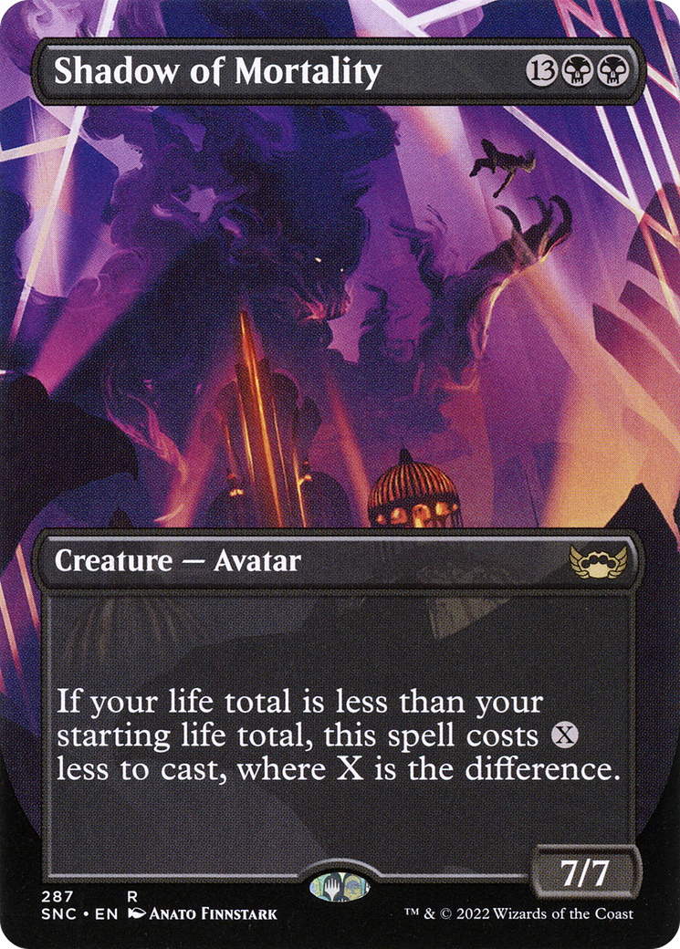 Shadow of Mortality (Borderless Alternate Art) [Streets of New Capenna] Foil