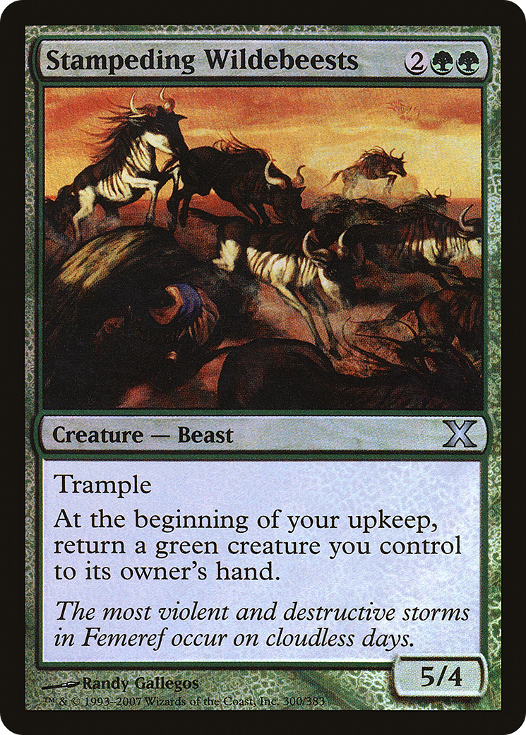 Stampeding Wildebeests (10E-300★) - Tenth Edition Foil