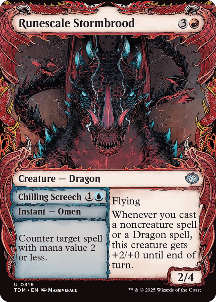 Runescale Stormbrood (Showcase) (316) [Tarkir: Dragonstorm]  Foil
