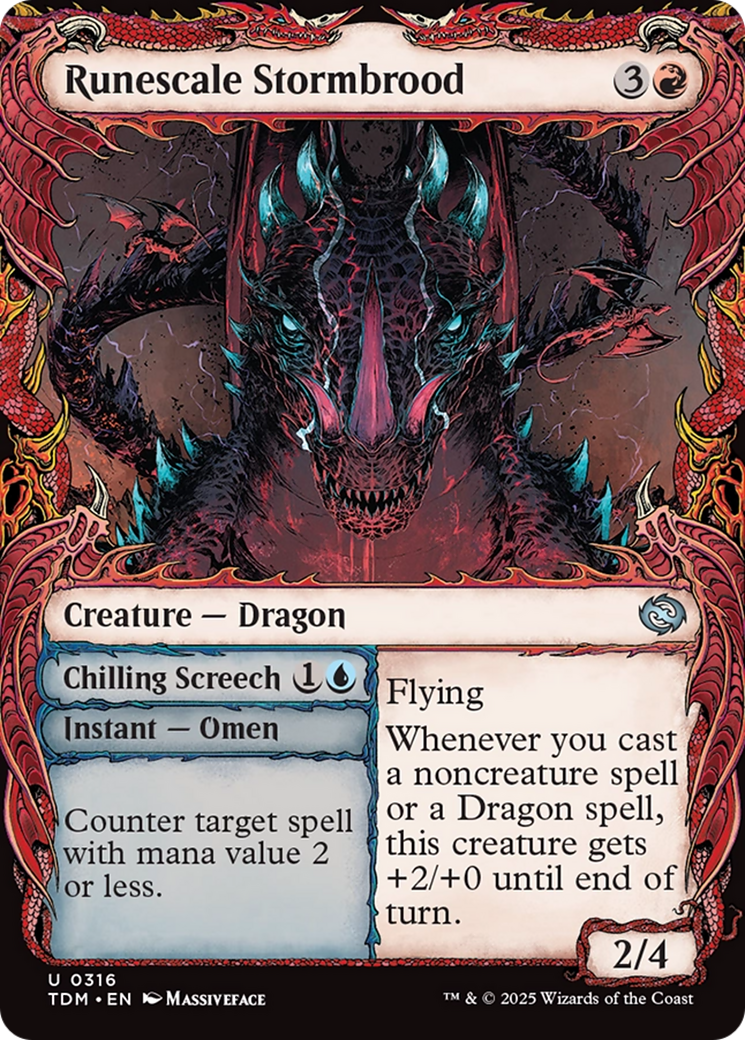Runescale Stormbrood (Showcase) (316) [Tarkir: Dragonstorm]  Foil