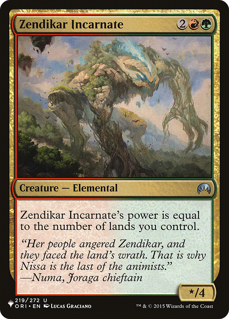 Zendikar Incarnate |  (ORI-219) [The List]