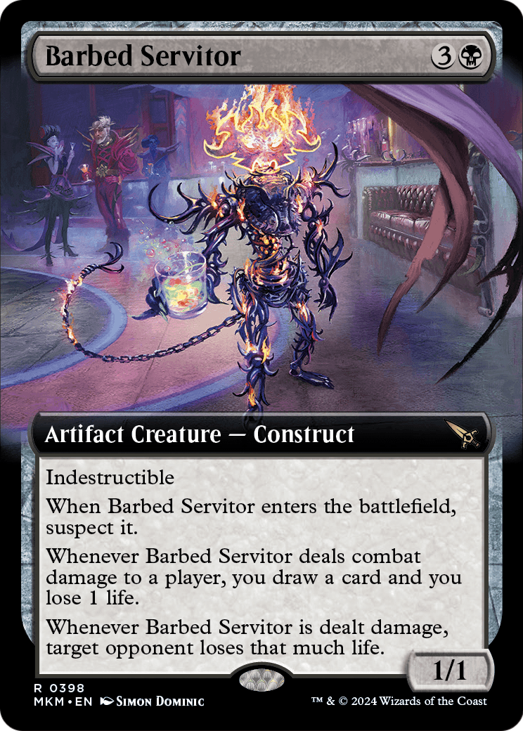 Barbed Servitor (Extended Art) [Murders at Karlov Manor] Foil