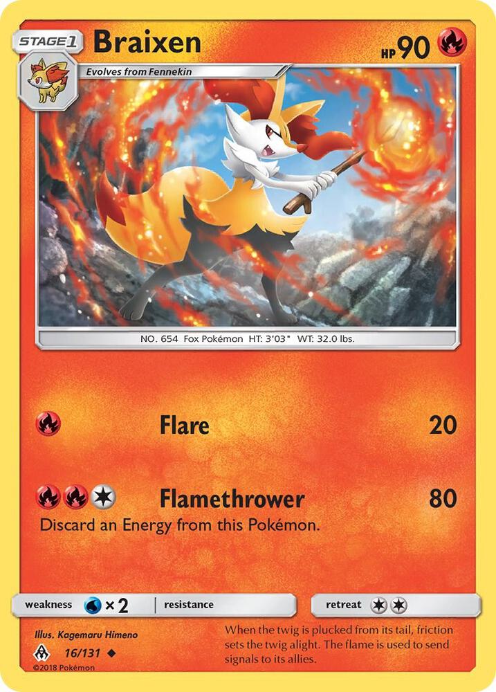 Braixen 16/131 (SM - Forbidden Light) 
