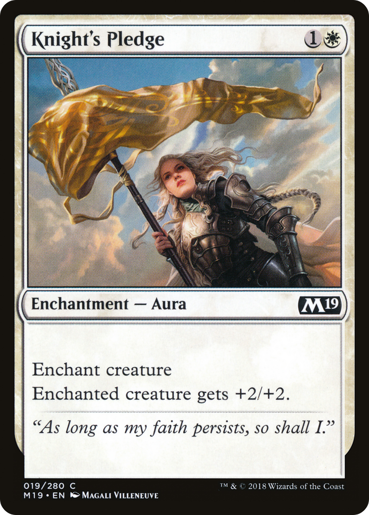 Knight's Pledge [Core Set 2019] Foil