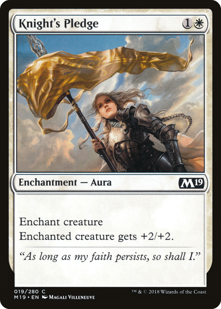 Knight's Pledge [Core Set 2019] Foil