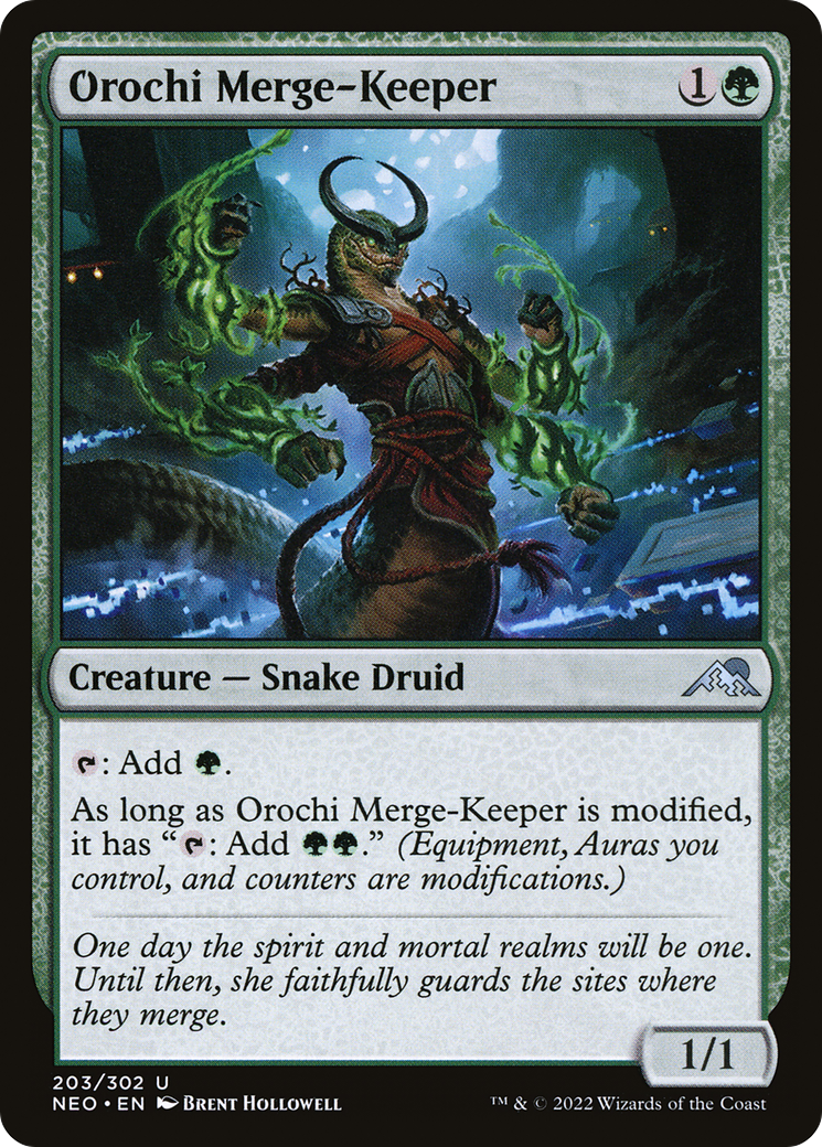 Orochi Merge-Keeper [Kamigawa: Neon Dynasty] Foil