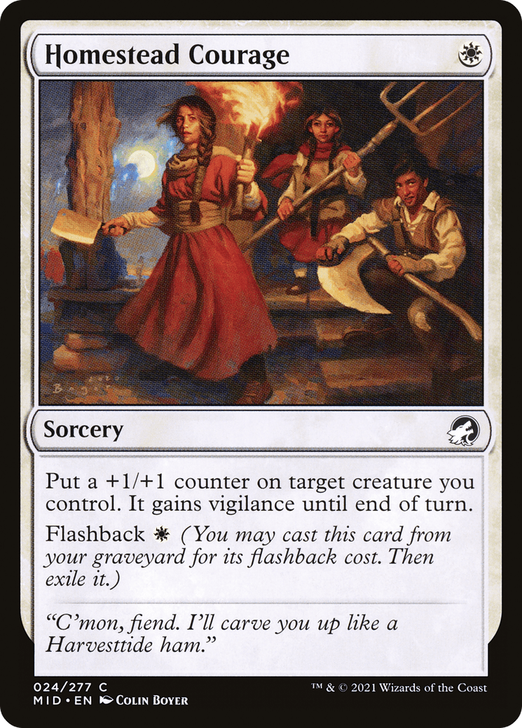 Homestead Courage [Innistrad: Midnight Hunt] Foil