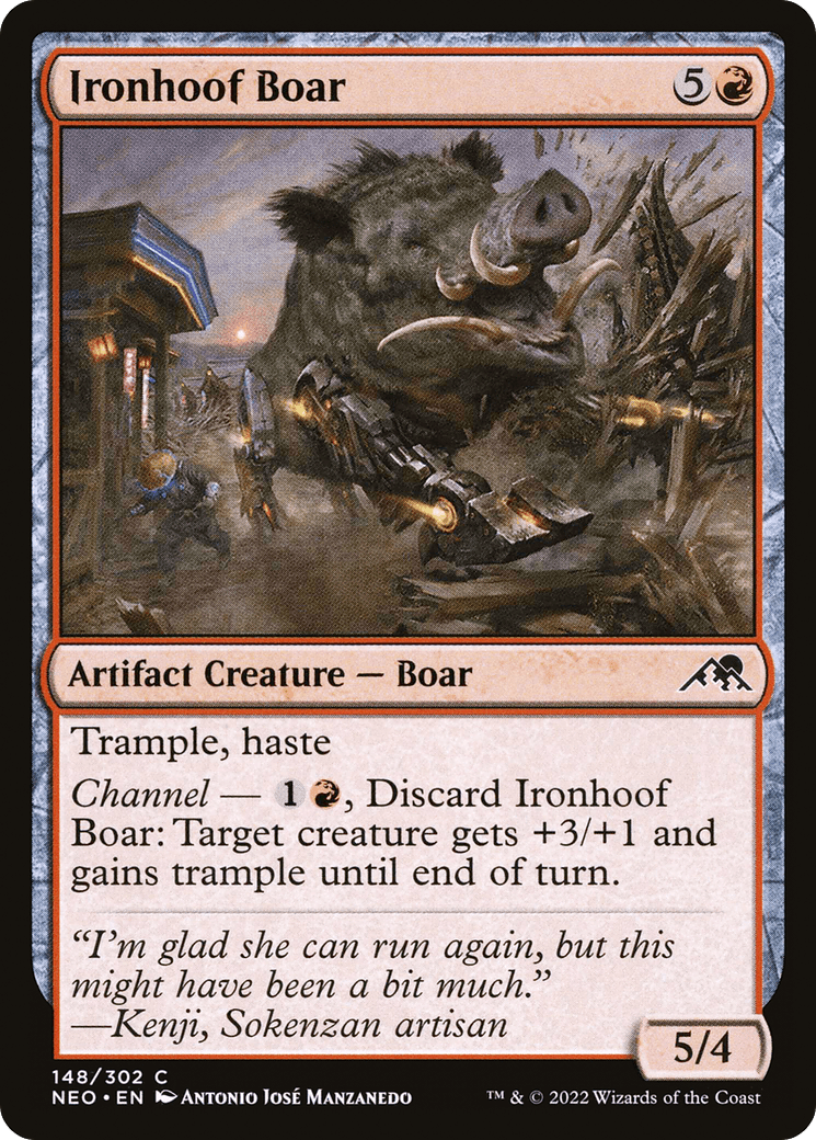 Ironhoof Boar [Kamigawa: Neon Dynasty] Foil
