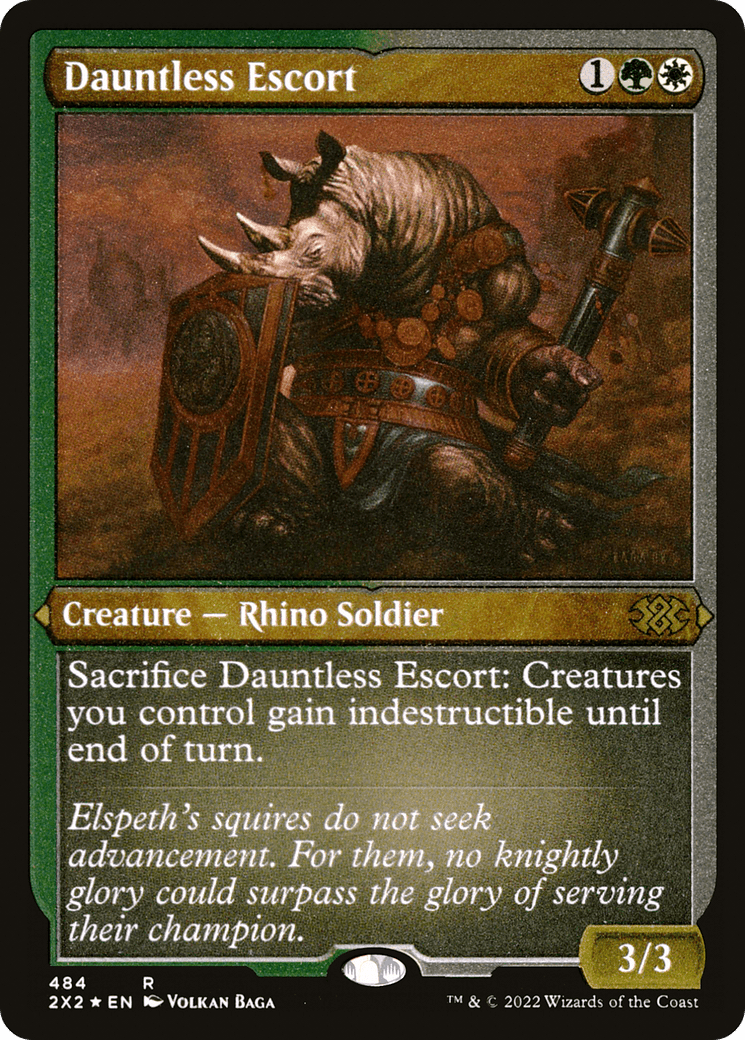 Dauntless Escort (Foil Etched) |  Foil (484) [Double Masters 2022]