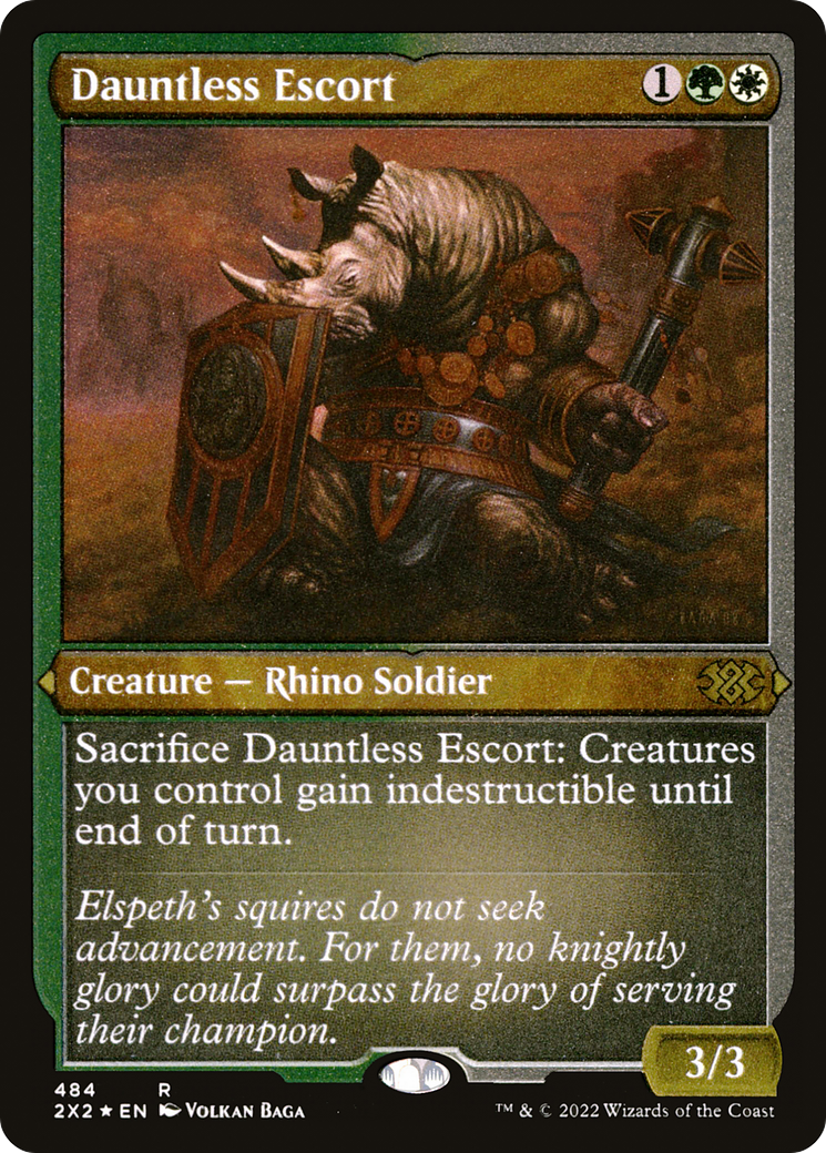 Dauntless Escort (Foil Etched) |  Foil (484) [Double Masters 2022]