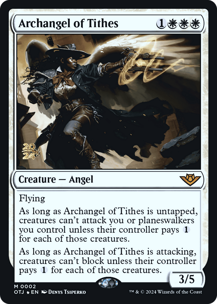 Archangel of Tithes [Outlaws of Thunder Junction Prerelease Promos]