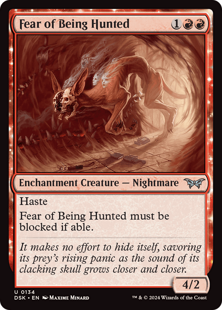 Fear of Being Hunted [Duskmourn: House of Horror] Foil