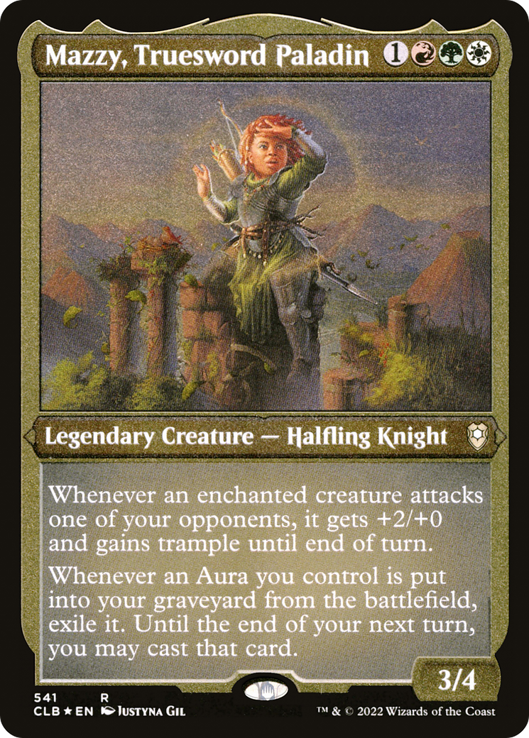 Mazzy, Truesword Paladin (-541) [Commander Legends: Battle for Baldur's Gate]  Etched Foil