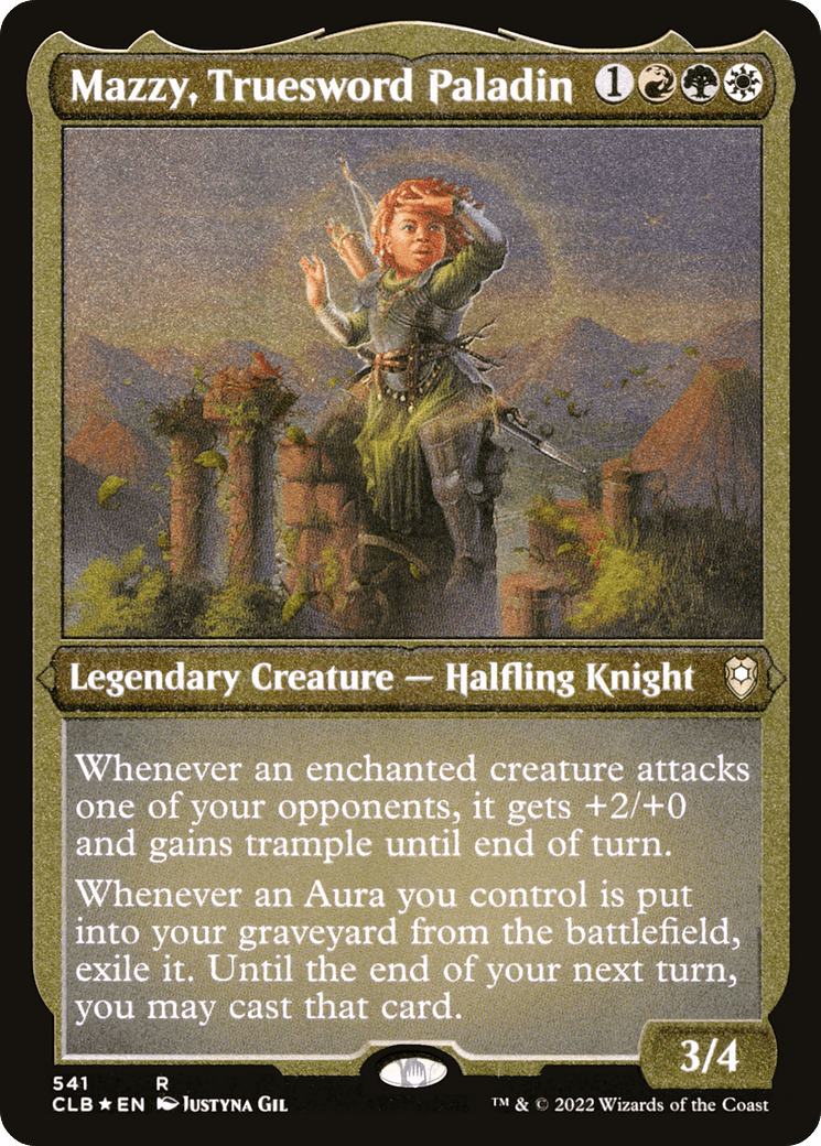 Mazzy, Truesword Paladin (Foil Etched) |  Foil (541) [Commander Legends: Battle for Baldur's Gate]