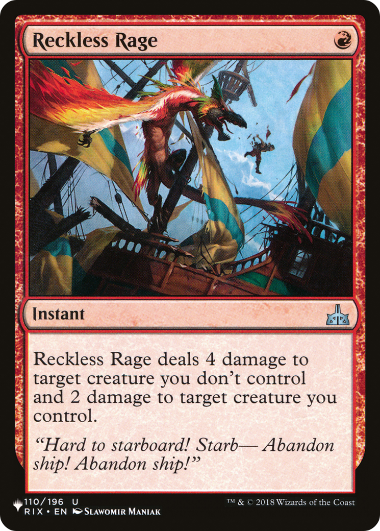 Reckless Rage |  (RIX-110) [The List]