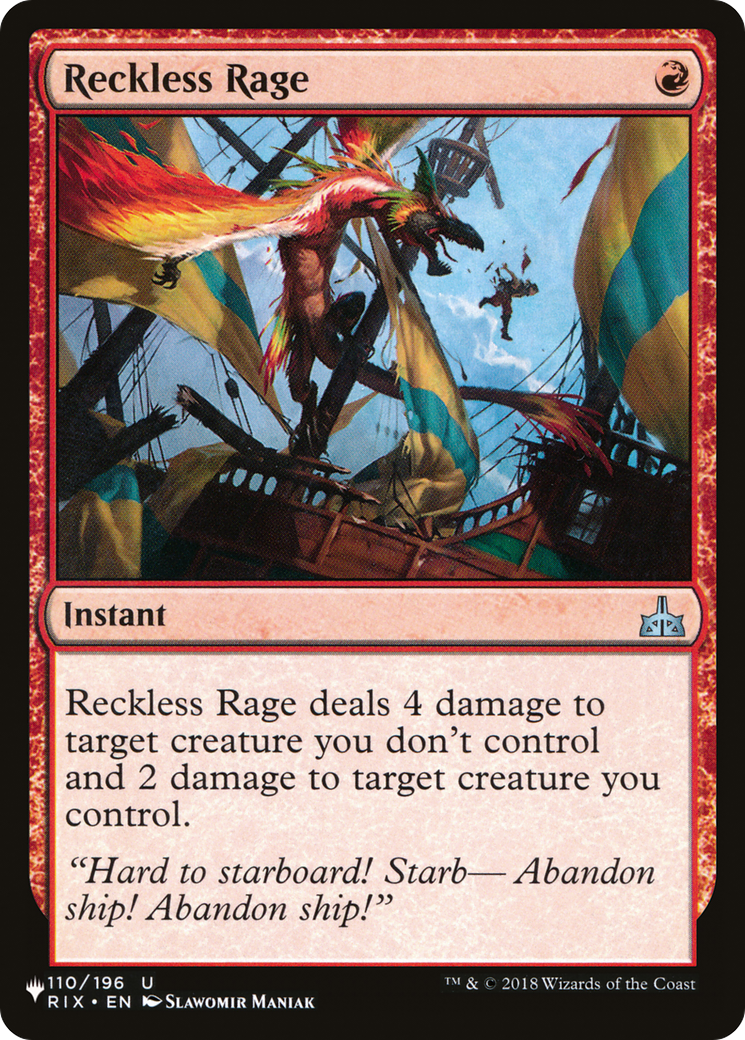 Reckless Rage |  (RIX-110) [The List]