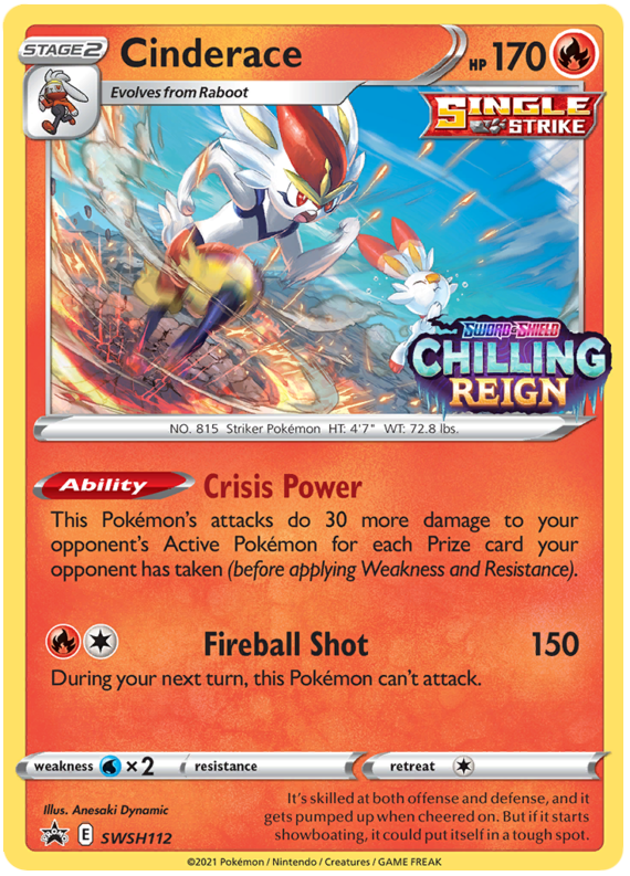 Cinderace (Prerelease) SWSH112  - Holofoil SWSH Sword & Shield Promo Cards - Promo