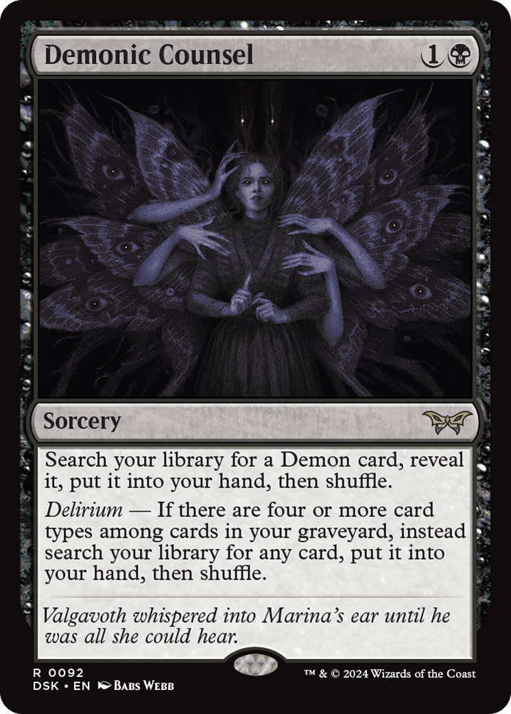 Demonic Counsel [Duskmourn: House of Horror] Foil