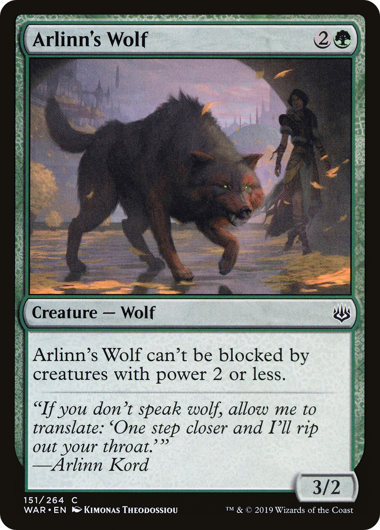 Arlinn's Wolf [War of the Spark] Foil