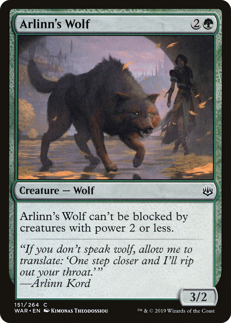 Arlinn's Wolf [War of the Spark] Foil