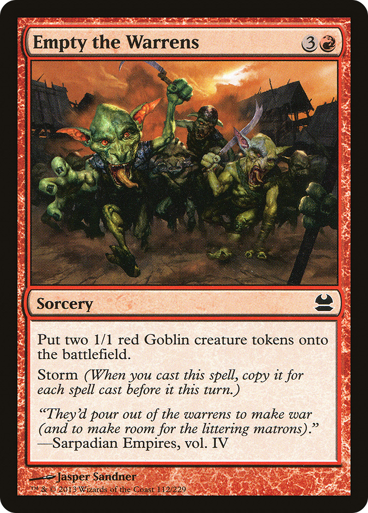 Empty the Warrens [Modern Masters] Foil