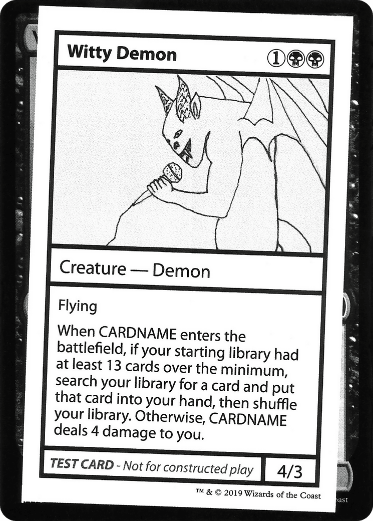 Witty Demon (2021 Edition) [Mystery Booster Playtest Cards]