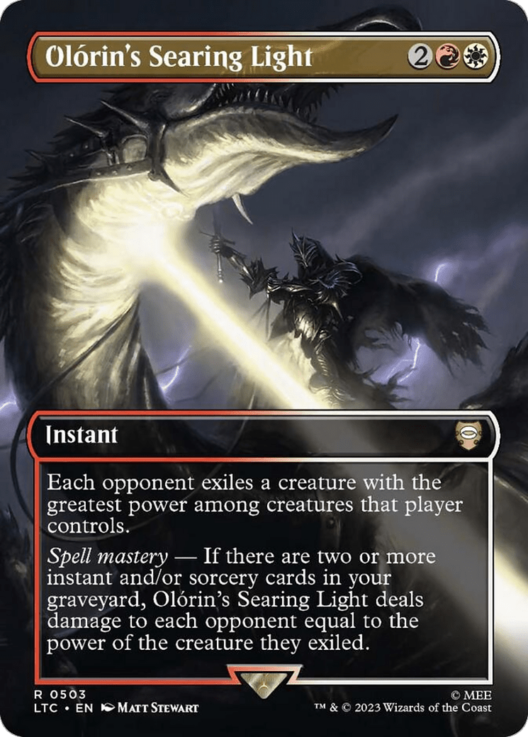 Olorin's Searing Light (Borderless) [The Lord of the Rings: Tales of Middle-Earth Commander] Foil