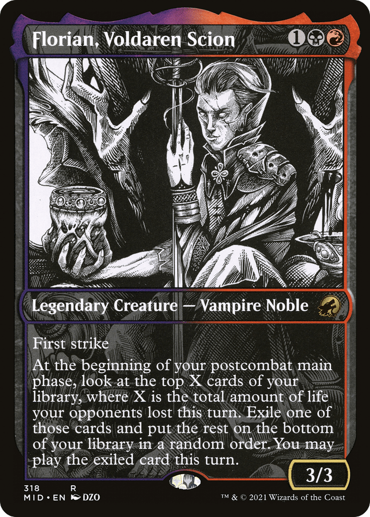 Florian, Voldaren Scion (Showcase Eternal Night) [Innistrad: Midnight Hunt] Foil