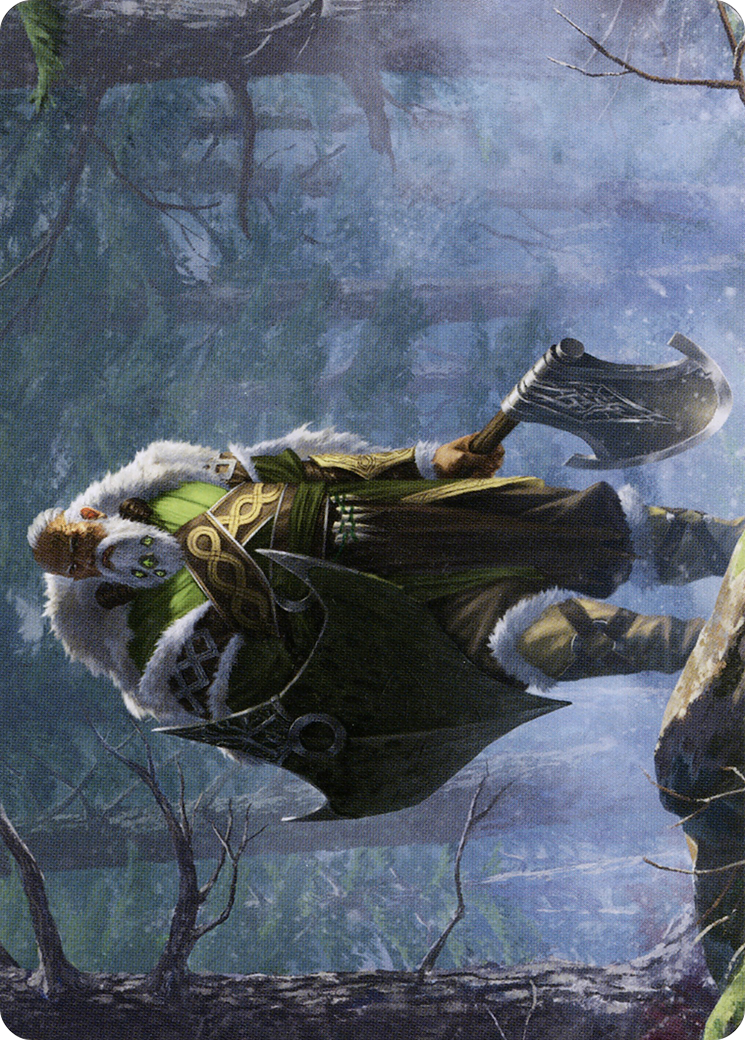 Fynn, the Fangbearer // Fynn, the Fangbearer (AKHM-044) - Kaldheim Art Series (Borderless) Foil