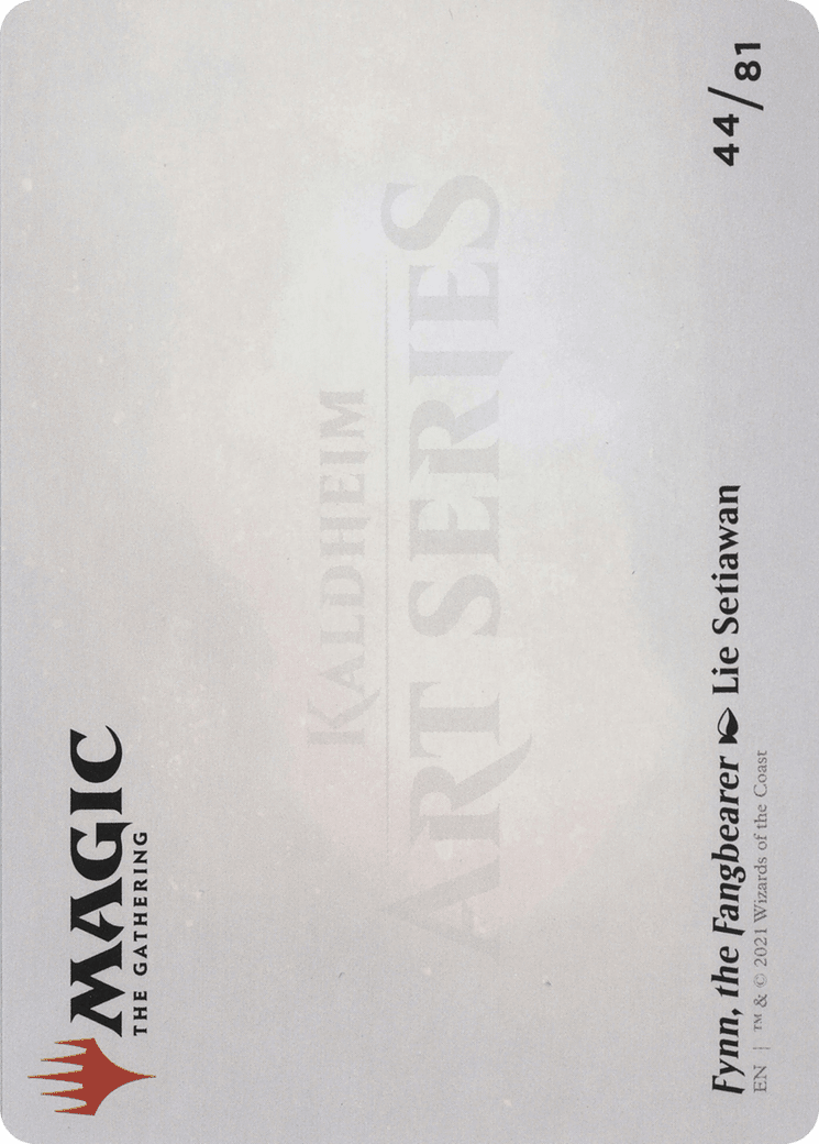 Fynn, the Fangbearer // Fynn, the Fangbearer (AKHM-044) - Kaldheim Art Series (Borderless) Foil