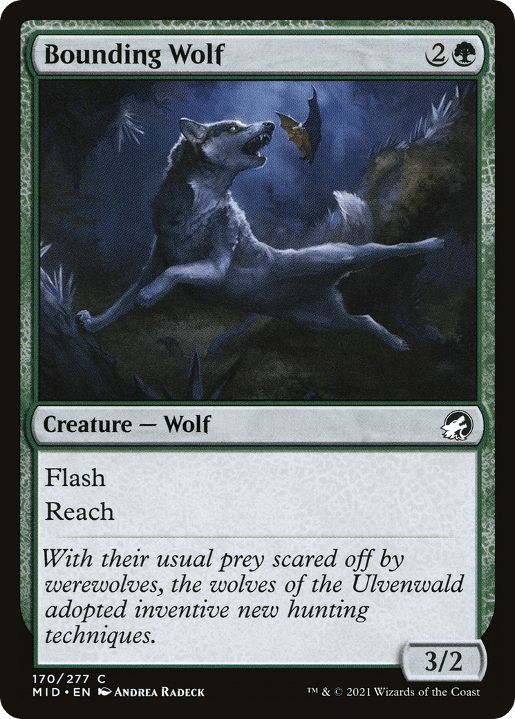 Bounding Wolf [Innistrad: Midnight Hunt] Foil