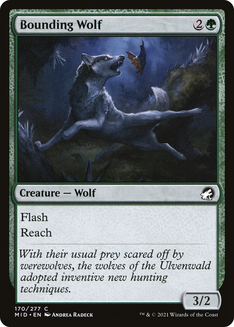 Bounding Wolf [Innistrad: Midnight Hunt] Foil