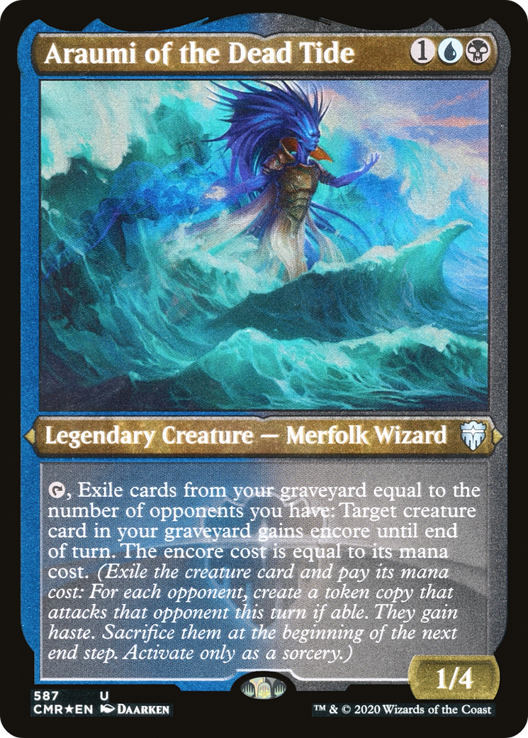 Araumi of the Dead Tide (587) [Commander Legends]  Foil