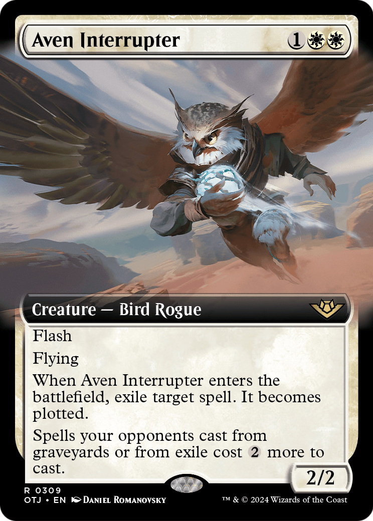 Aven Interrupter (Extended Art) [Outlaws of Thunder Junction] Foil