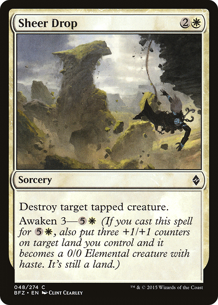 Sheer Drop [Battle for Zendikar] Foil