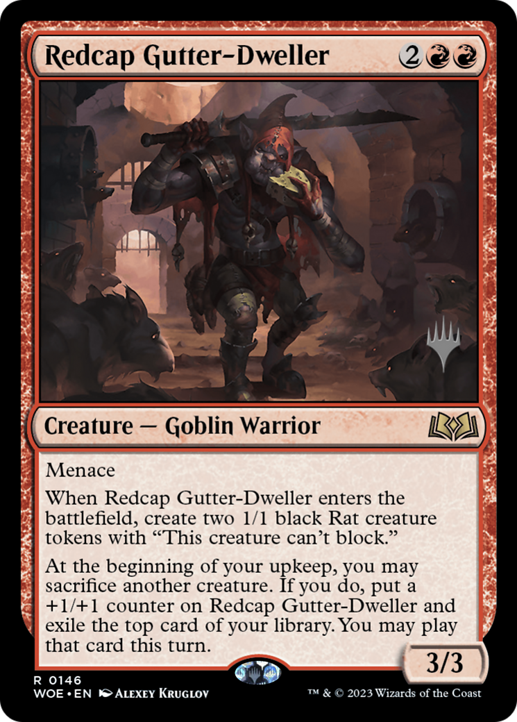 Redcap Gutter-Dweller (Promo Pack) [Wilds of Eldraine Promos] Foil