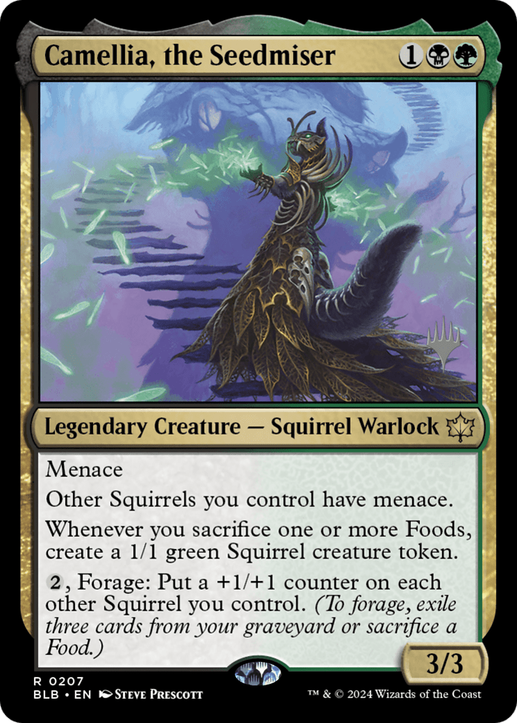Camellia, the Seedmiser (Promo Pack) [Bloomburrow Promos] Foil